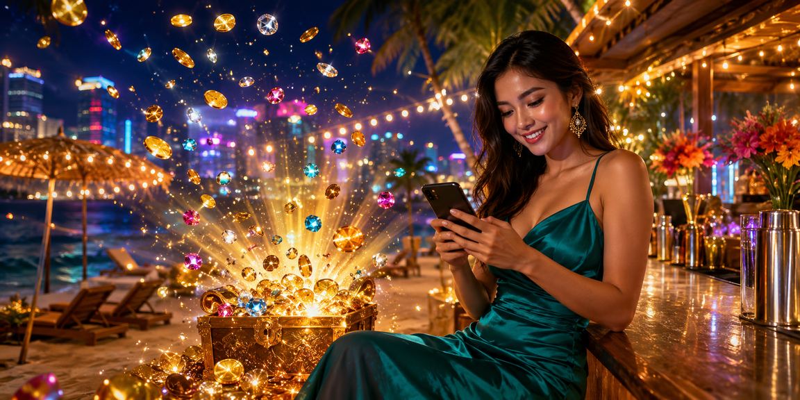 Pemain menggunakan telefon bimbit untuk bertaruh dan menikmati ganjaran VIP di Johor Bahru